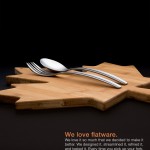 Flatware product photograph and advertising design